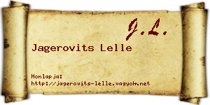 Jagerovits Lelle névjegykártya